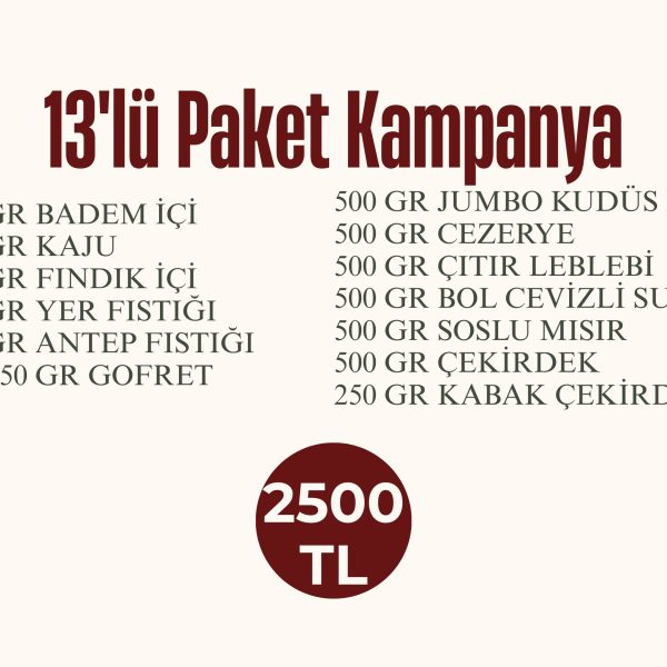 Karışık Kuruyemiş 13'lü Paket Kampanya