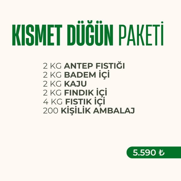 Karışık Kuruyemiş Düğün Paketi 12KG